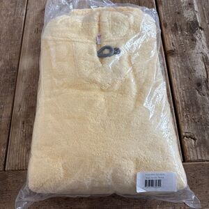 NWT Birdwell Beach Britches Towel Hoodie Yellow Butter Pullover Pockets
